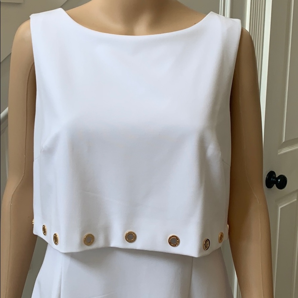 SALE! White dress like new only worn once sz 10 - Picture 3 of 5